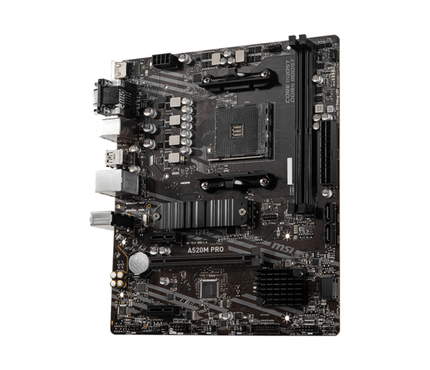 MSI Płyta główna A520M PRO AM4 2DDR4 DP/VGA/HDMI USB 3.2 mATX - 588817 - zdjęcie 4